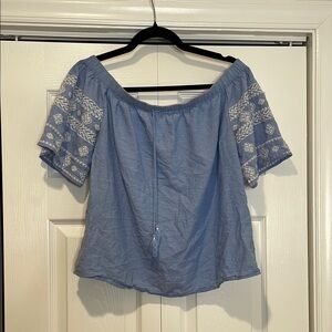 Old‎ Navy Womens Embroidered Peasant Top Size Size M Boho Prairie Western Dainty